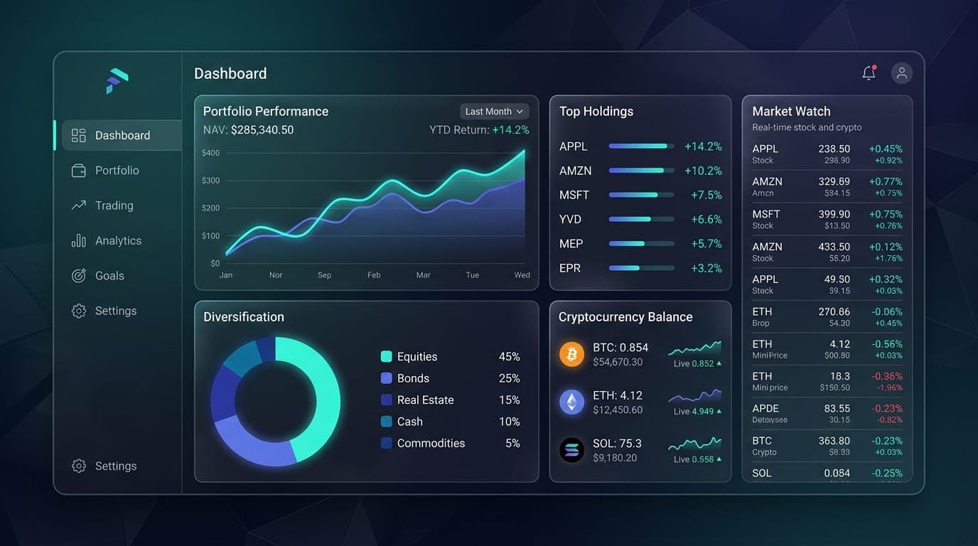 Fintech Dashboard Screen